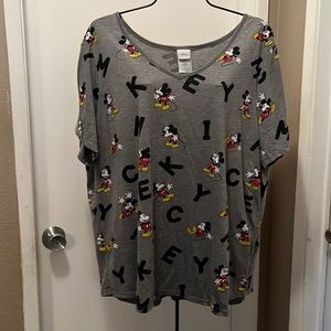 Disney Mickey V-Neck Short Sleeve 3XL